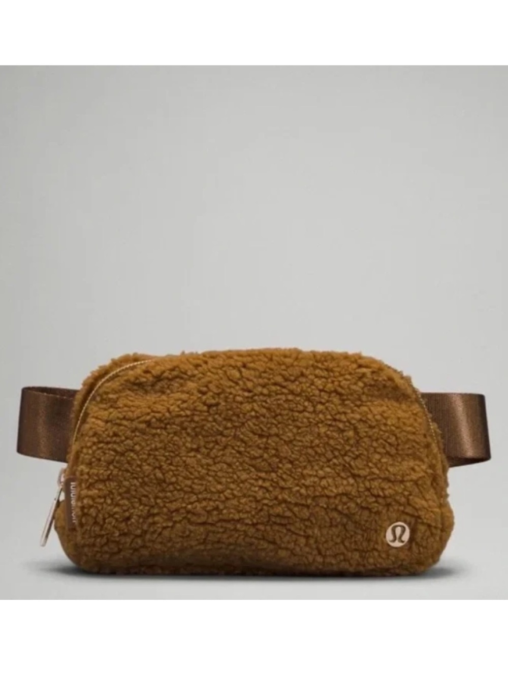 Lululemon Everywhere Fleece Belt Bag 2L Burnt Caramel Brown Gold Hardware OS